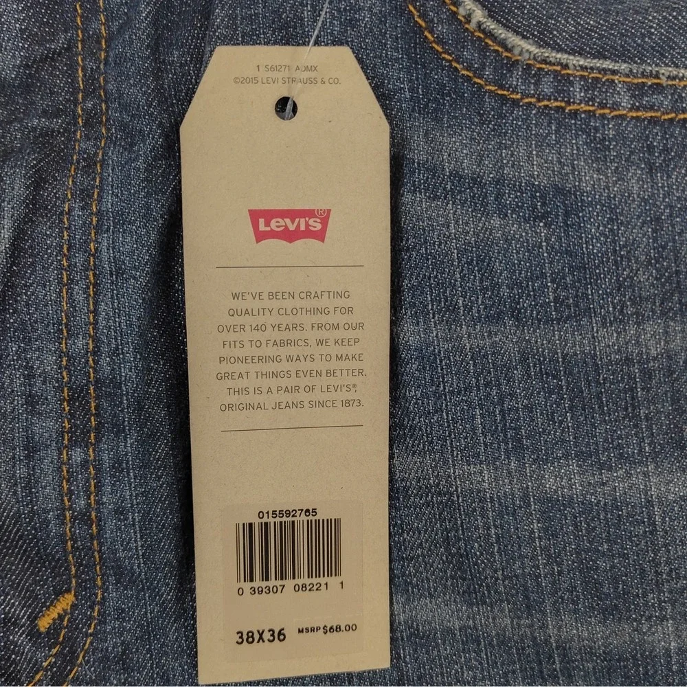 Levi's 559 Jeans Men's 38x36 Big & Tall Relaxed Straight NWT Medium Wash Denim